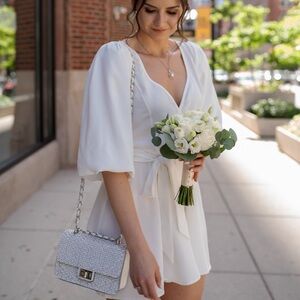 White Bridal Jumpsuit/Dress - Medium